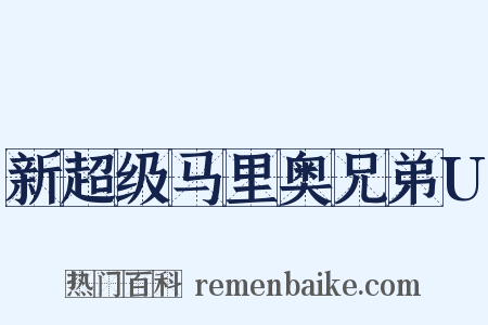 新超级马里奥兄弟U是什么意思的图片